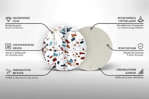 Steklena podloga za rezanje Dekorativni kamen