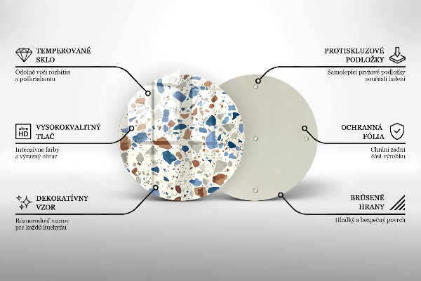 Steklena podloga za rezanje Dekorativna kamenina