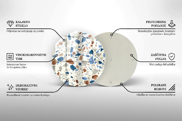 Steklena podloga za rezanje Dekorativna kamenina