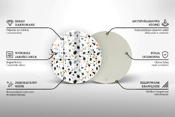 Steklena podloga za rezanje Dekorativna kamenina