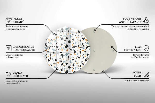 Steklena podloga za rezanje Dekorativna kamenina