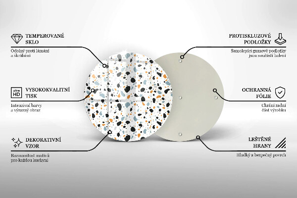 Steklena podloga za rezanje Dekorativna kamenina