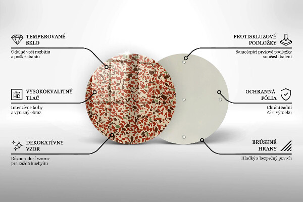 Steklena podloga za rezanje Fina kamenina