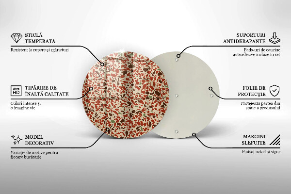 Steklena podloga za rezanje Fina kamenina