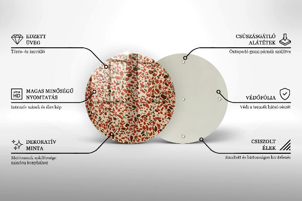 Steklena podloga za rezanje Fina kamenina
