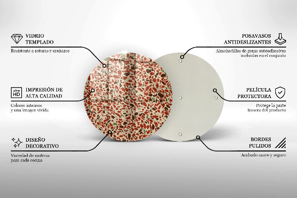 Steklena podloga za rezanje Fina kamenina