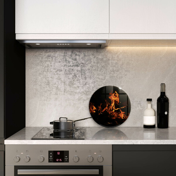 Steklena podloga za rezanje Prižgi živi plamen