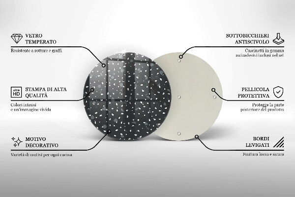 Steklena podloga za rezanje Dekorativni kamen