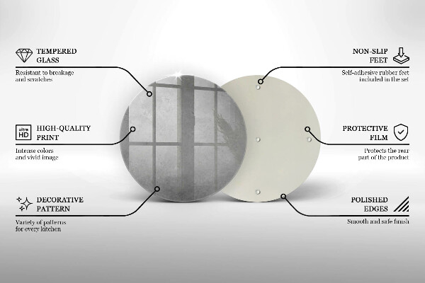 Steklena podloga za rezanje Ozadje s teksturo betona