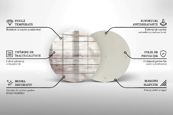 Steklena podloga za rezanje Stare lesene plošče