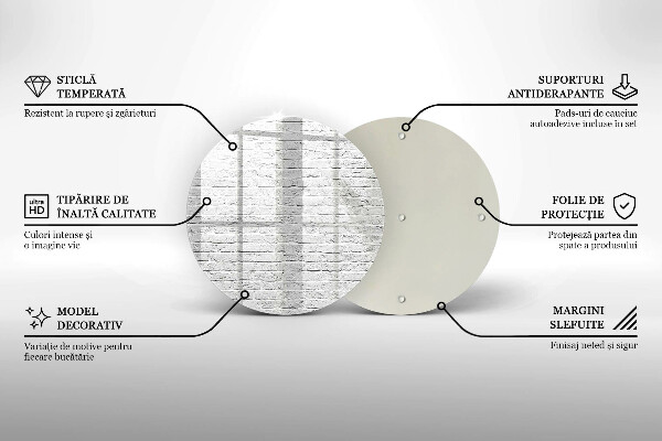 Steklena podloga za rezanje Stena iz opečne stene