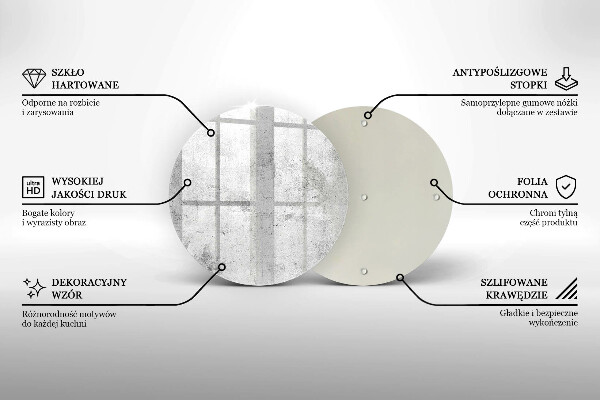 Steklena podloga za rezanje Tekstura betona