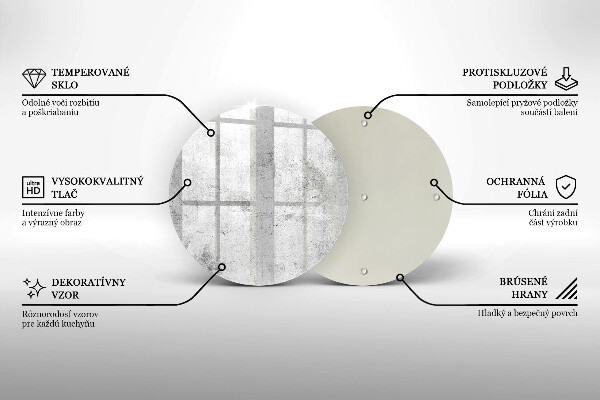 Steklena podloga za rezanje Tekstura betona