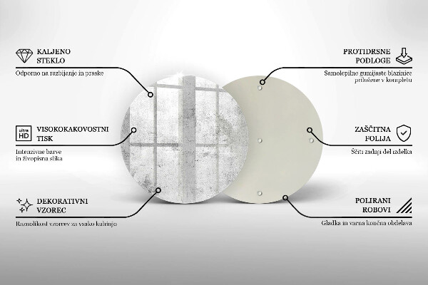 Steklena podloga za rezanje Tekstura betona