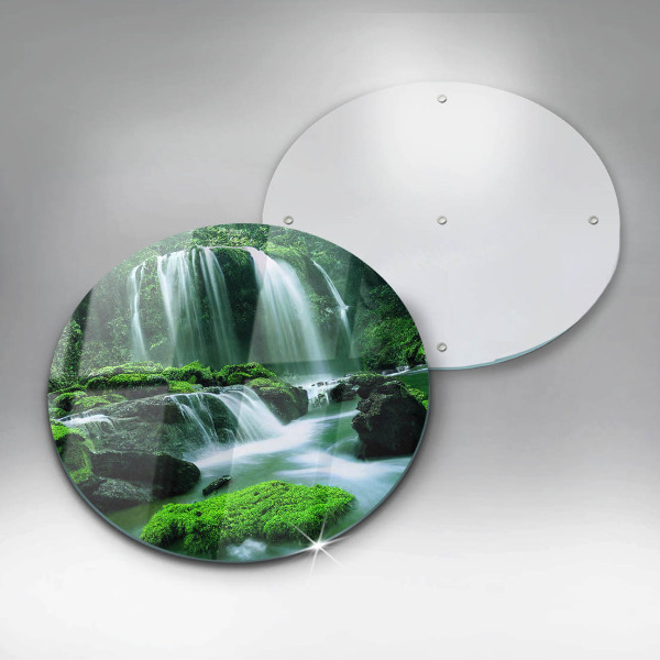 Steklena podloga za rezanje Divji slap v džungli