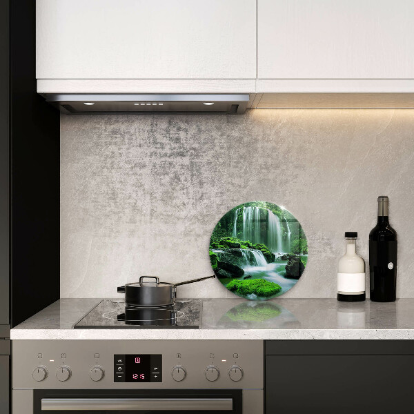 Steklena podloga za rezanje Divji slap v džungli