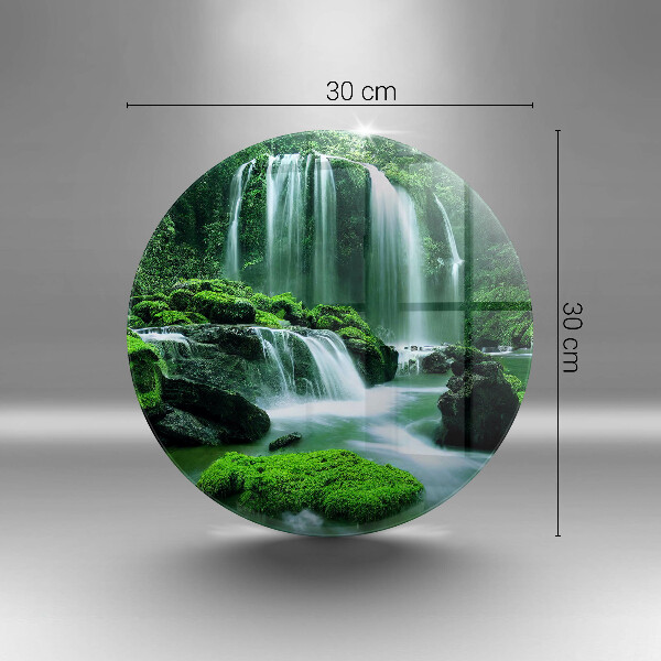 Steklena podloga za rezanje Divji slap v džungli