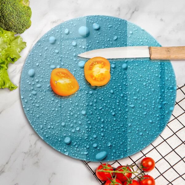 Steklena podloga za rezanje Kapljice vode