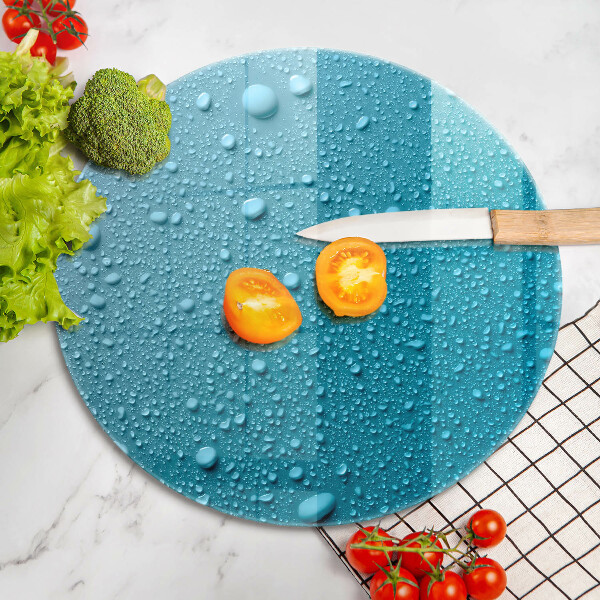 Steklena podloga za rezanje Kapljice vode