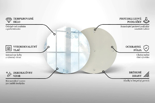 Steklena podloga za rezanje Nežno ozadje
