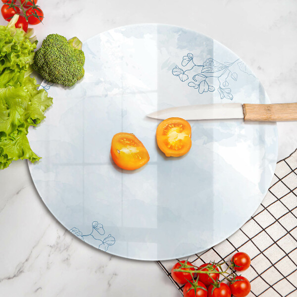 Steklena podloga za rezanje Nežno ozadje