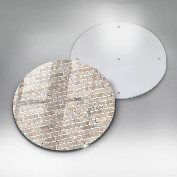 Steklena podloga za rezanje Svetla opečna stena