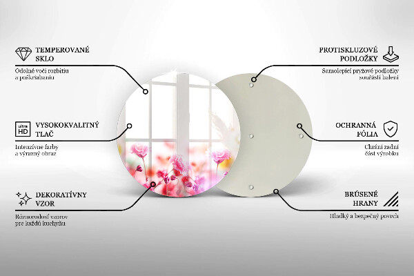 Steklena podloga za rezanje Cvetlični travnik