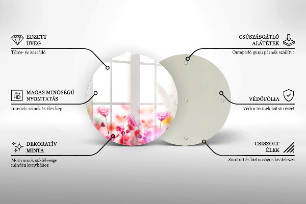 Steklena podloga za rezanje Cvetlični travnik