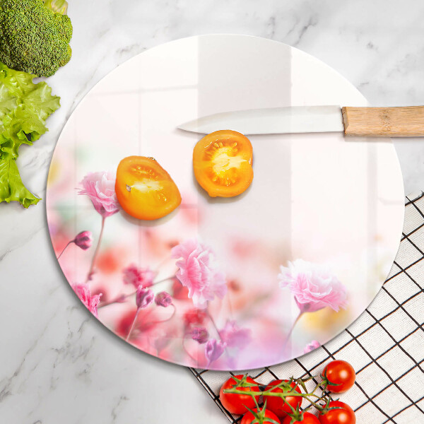 Steklena podloga za rezanje Cvetlični travnik