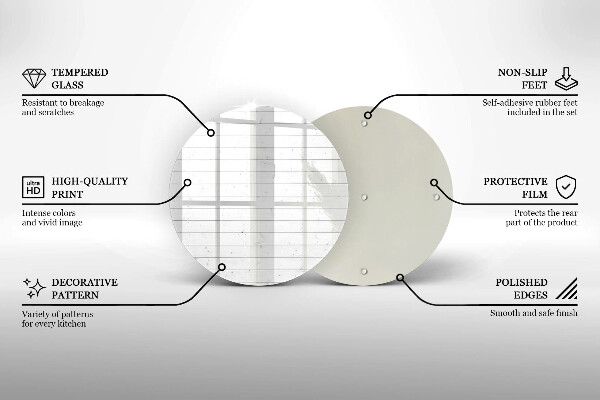 Steklena podloga za rezanje Moderne svetle table