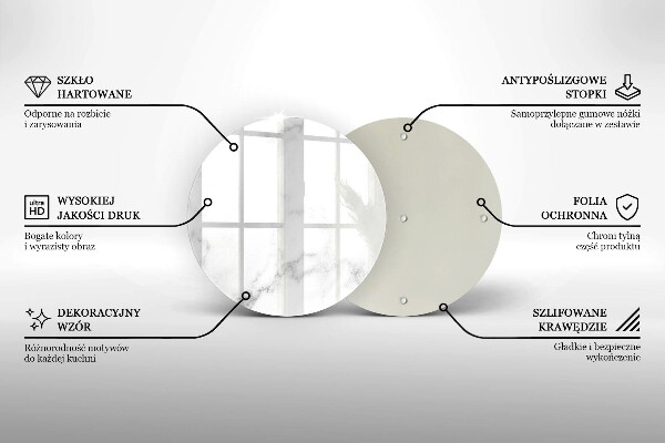 Steklena podloga za rezanje Moderni marmor