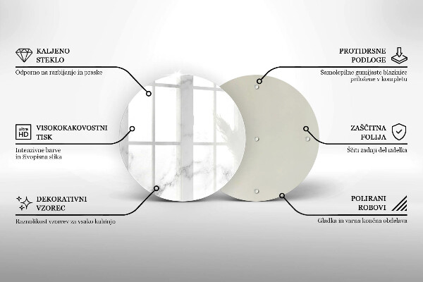 Steklena podloga za rezanje Moderni marmor