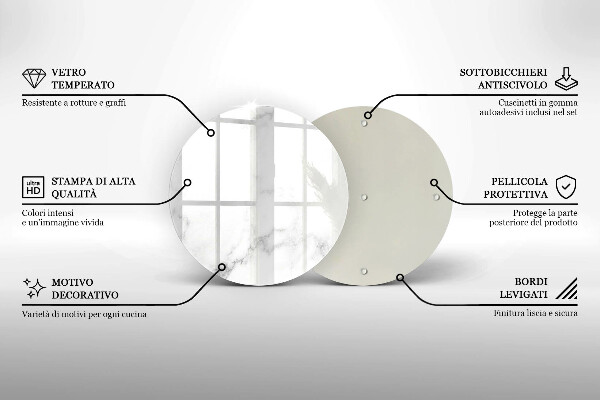 Steklena podloga za rezanje Moderni marmor
