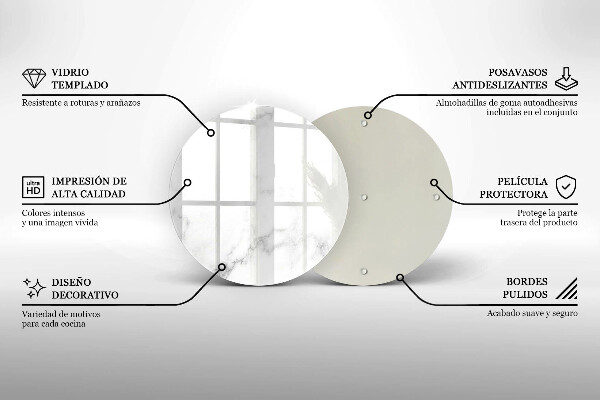 Steklena podloga za rezanje Moderni marmor