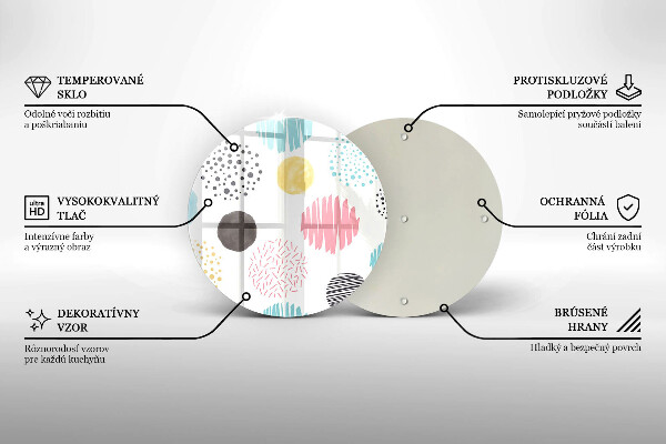 Steklena podloga za rezanje Poslikane oblike