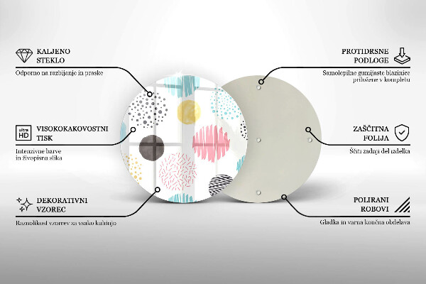 Steklena podloga za rezanje Poslikane oblike