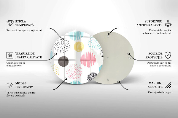 Steklena podloga za rezanje Poslikane oblike