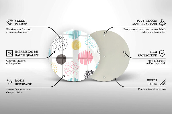 Steklena podloga za rezanje Poslikane oblike