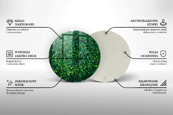 Steklena podloga za rezanje Rastlina z majhnimi listi