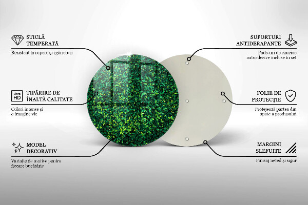 Steklena podloga za rezanje Rastlina z majhnimi listi