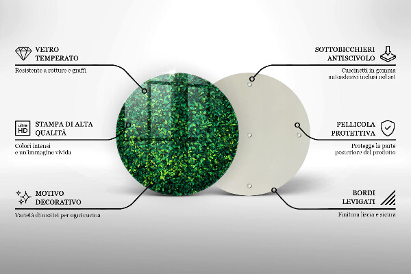Steklena podloga za rezanje Rastlina z majhnimi listi