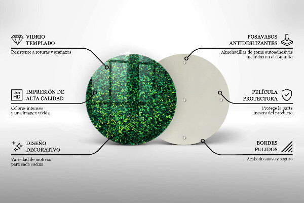 Steklena podloga za rezanje Rastlina z majhnimi listi