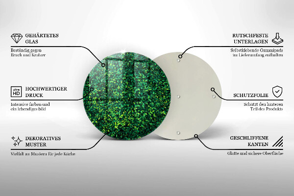 Steklena podloga za rezanje Rastlina z majhnimi listi