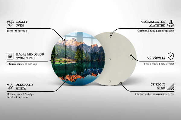 Steklena podloga za rezanje Gozdno in gorsko jezero