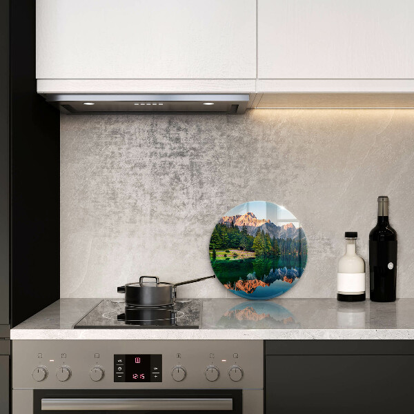 Steklena podloga za rezanje Gozdno in gorsko jezero