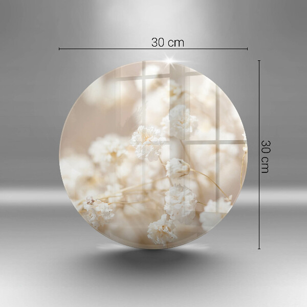 Steklena podloga za rezanje Nežni beli cvetovi