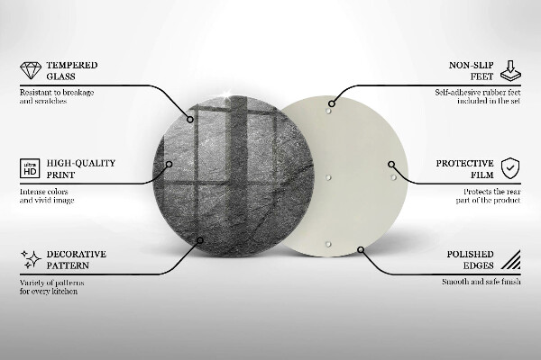 Steklena podloga za rezanje Kamnita tekstura