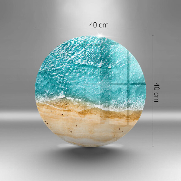 Steklena podloga za rezanje Plaža obala in morje