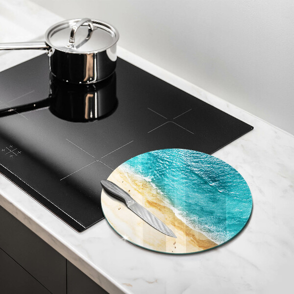 Steklena podloga za rezanje Plaža obala in morje