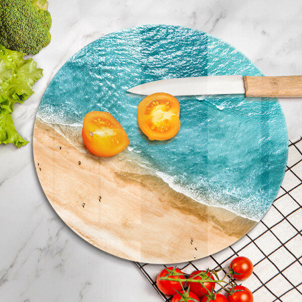 Steklena podloga za rezanje Plaža obala in morje